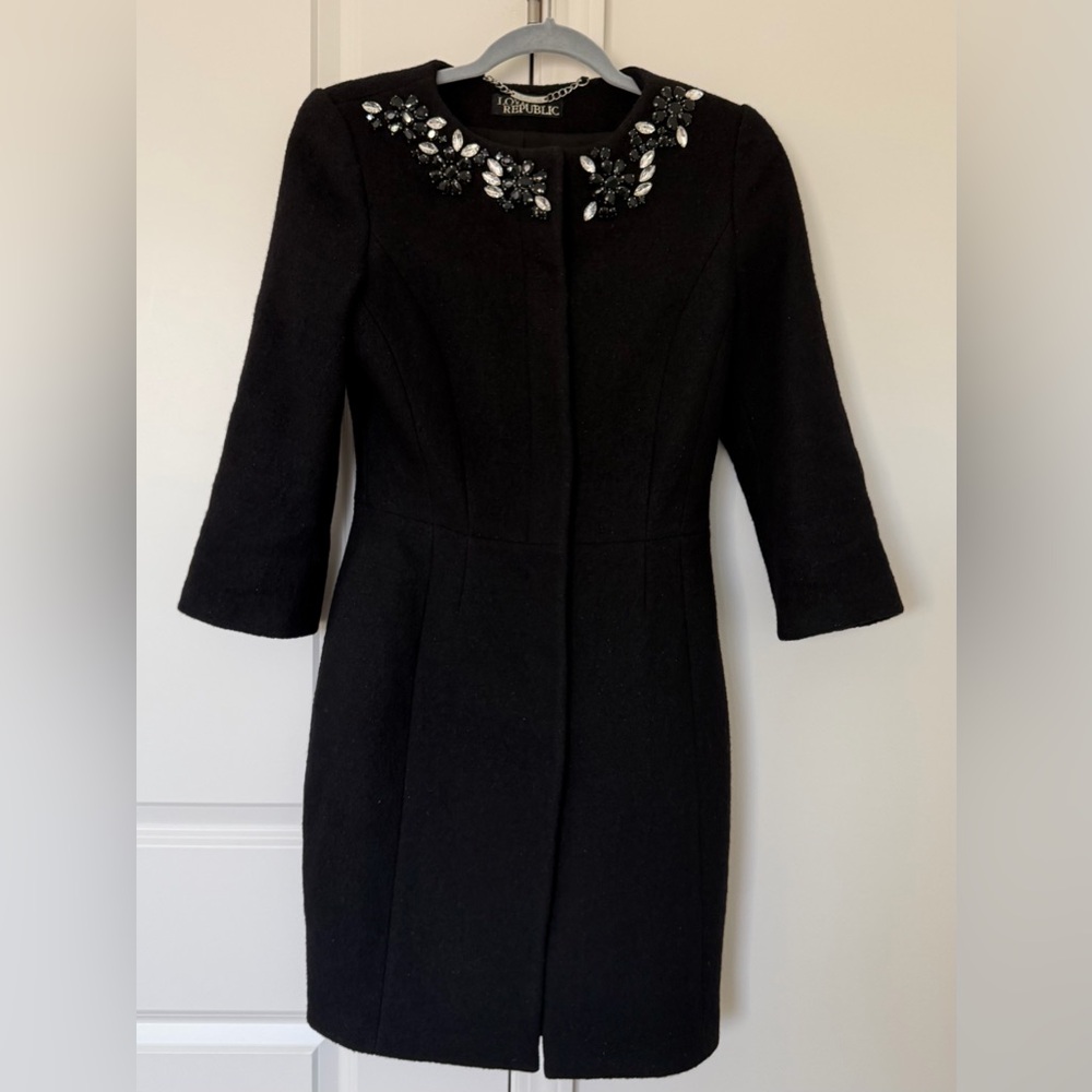 Coat Women’s Love Republic Wool 85% Size S Black Pre-owned
